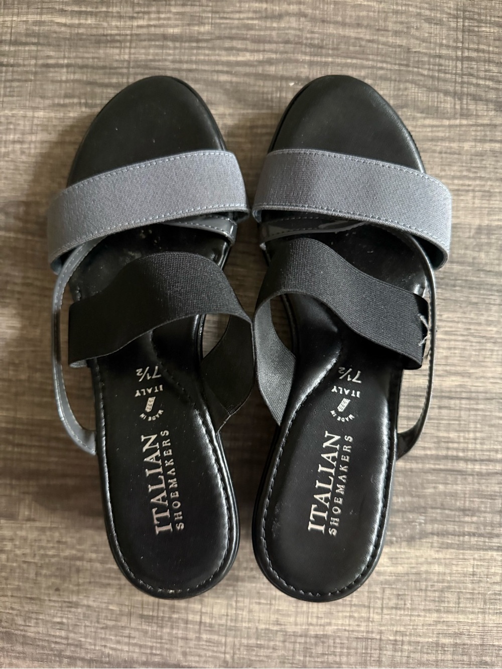 Italian Shoemakers Women’s Low Wedge Sandals Size 7 1/2 Made in Italy
